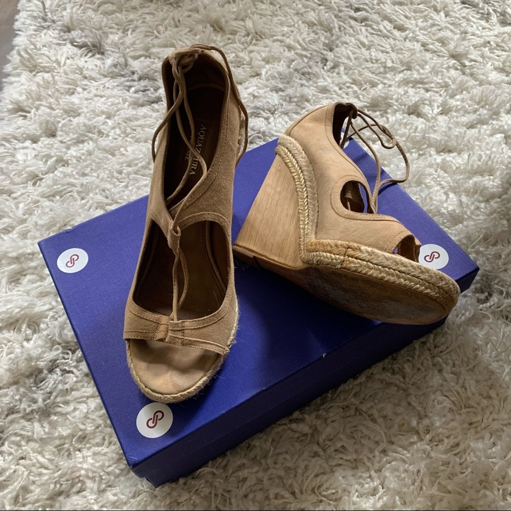 Aquazzura Christy Lace Up Wedges